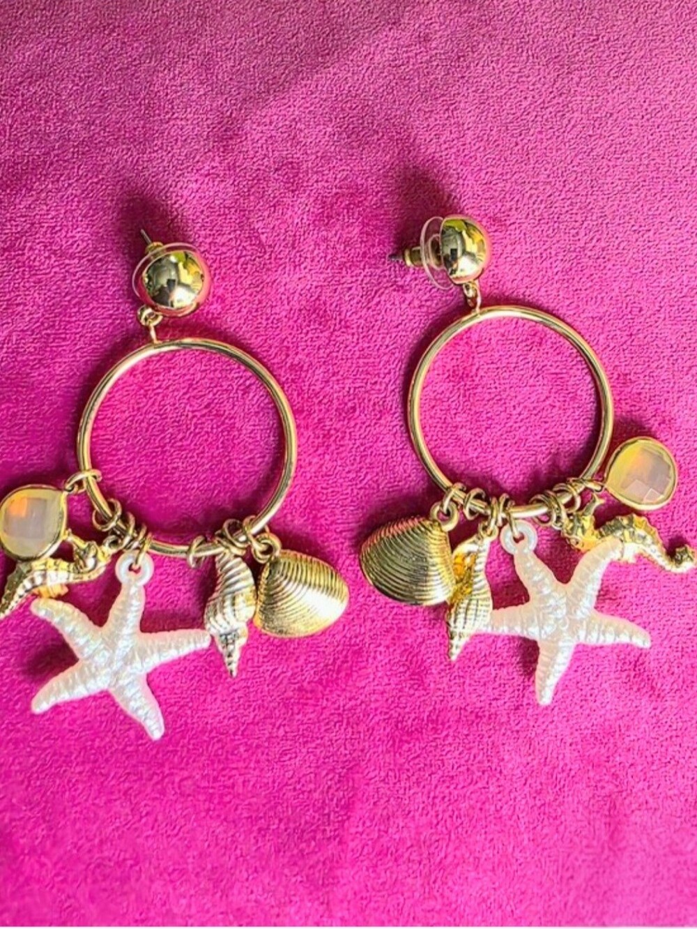 LILLY PULITZER Summer Serenade Charm Hoop Earrings